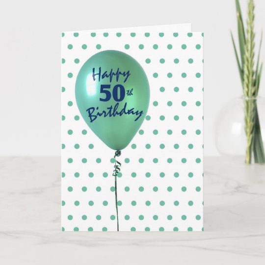 Glucklicher 50 Geburtstag Mann Oder Frau Gruner Karte Zazzle Ch