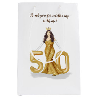 glücklicher 50. Geburtstag Mittlere Geschenktüte