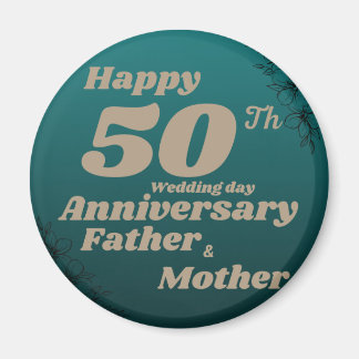 glücklicher 50. Hochzeitstag Magnet