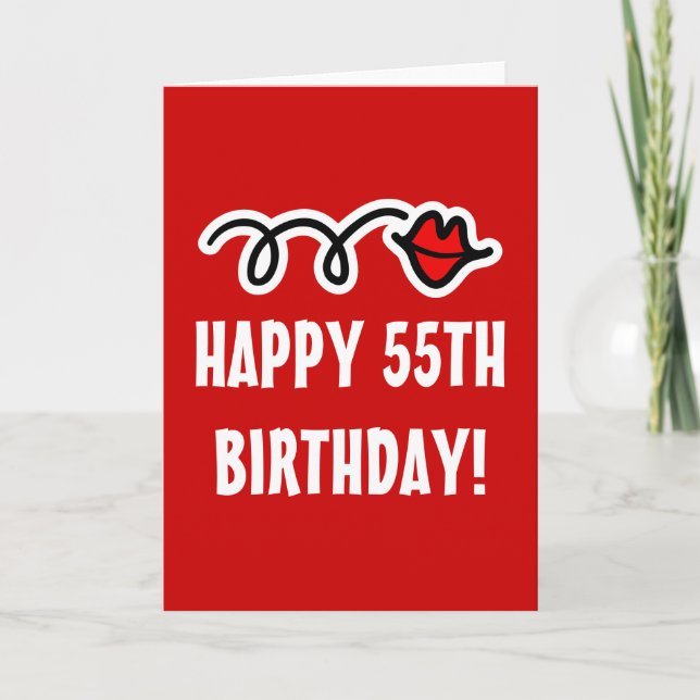 Glücklicher 55. Geburtstag - Grußkarte Karte (Vorderseite)