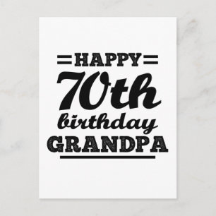 glücklicher 70. Geburtstag Großvater Postkarte