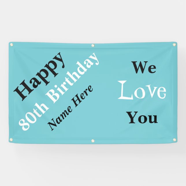 Glücklicher 80. Geburtstag auf Verkauf Banner (Horizontal)
