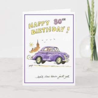 Glücklicher 80. Geburtstag Karte