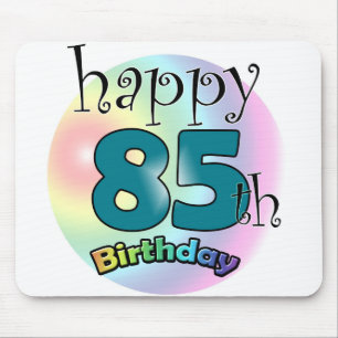 Glücklicher 85. Geburtstag (blauw) Mousepad