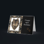 Glücklicher 89. Geburtstag mit Aquarell-Wolf Karte<br><div class="desc">Wolf,  Wölfe,  wildes Tier,  Natur,  Aquarell</div>