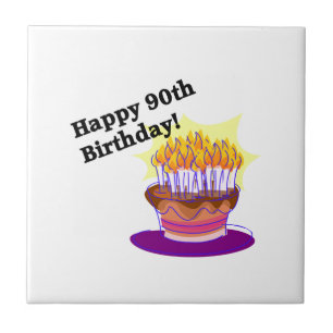 Glücklicher 90. Geburtstag! Fliese