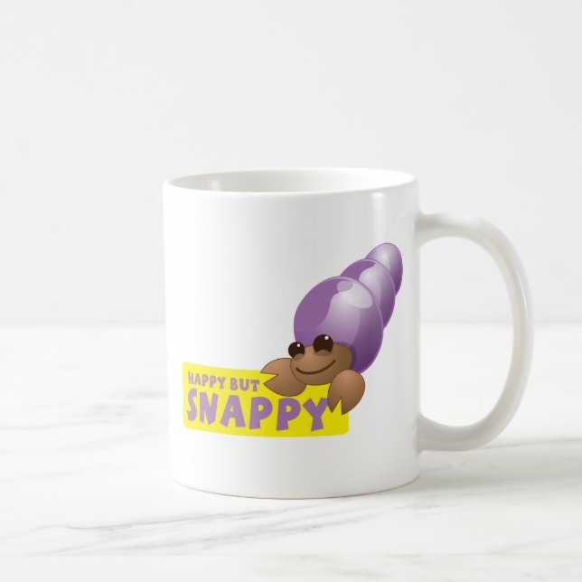 Glücklicher aber bissiger kleiner Einsiedlerkrebs Kaffeetasse (Rechts)