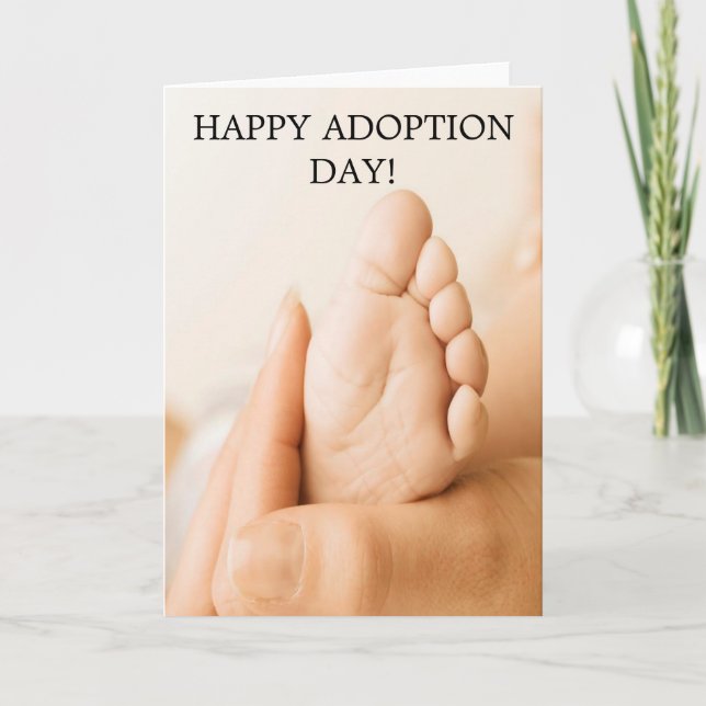 GLÜCKLICHER ADOPTION TAG! KARTE (Vorderseite)