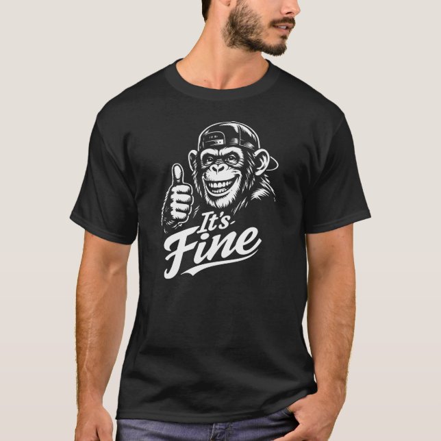 Glücklicher Affe Daumen Hoch T-Shirt (Vorderseite)