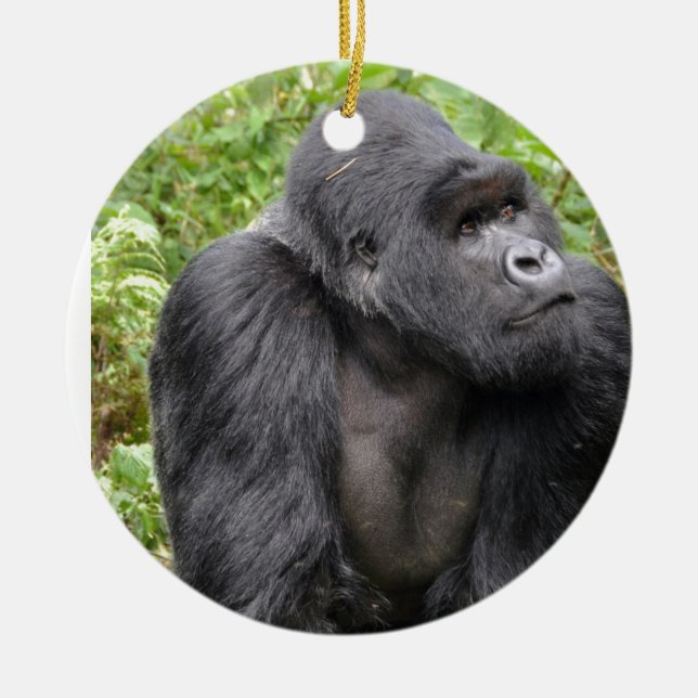 Glücklicher Affe Keramikornament (Vorne)