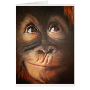 Glücklicher Affe-lächelnder Ölgemälde-Orang-Utan