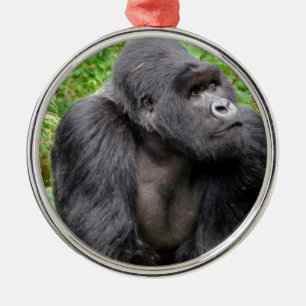 Glücklicher Affe Ornament Aus Metall