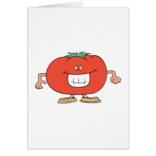 glücklicher alberner Tomaten-Cartoon