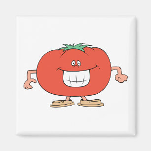glücklicher alberner Tomaten-Cartoon Magnet
