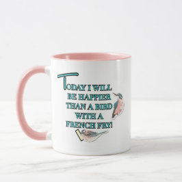 Glücklicher als ein Vogel mit einer Tasse