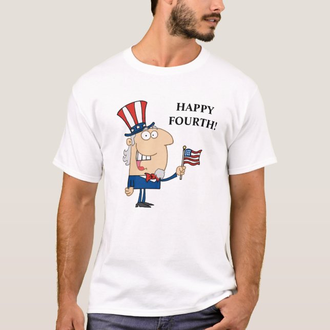 Glücklicher amerikanischer Unabhängigkeitstag T-Shirt (Vorderseite)