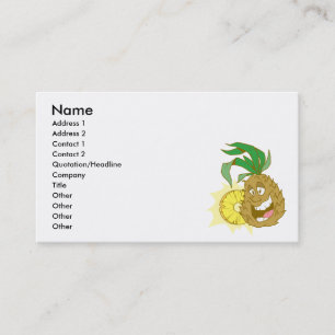 glücklicher Ananas-Charakter-Typ Visitenkarte