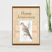 Glücklicher Anniversary Mourning Dove, Turtle Dove