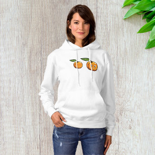 Glücklicher Aprikosenfrucht mit lächelndem Gesicht Hoodie