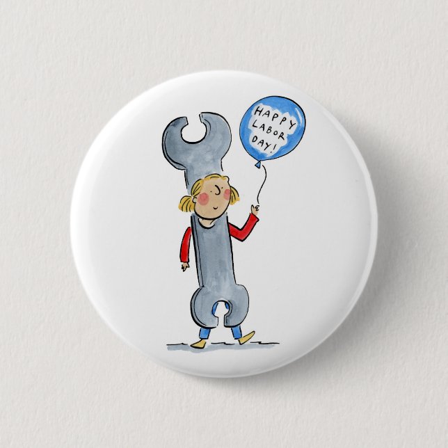 Glücklicher Arbeitstag! Button (Vorderseite)