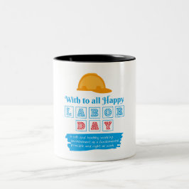Glücklicher Arbeitstag Zweifarbige Tasse