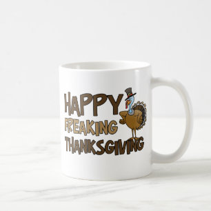 Glücklicher ausflippender Erntedank Kaffeetasse