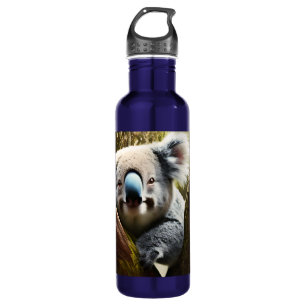 Glücklicher australischer Koala-Bär in Bäumen, Was Edelstahlflasche