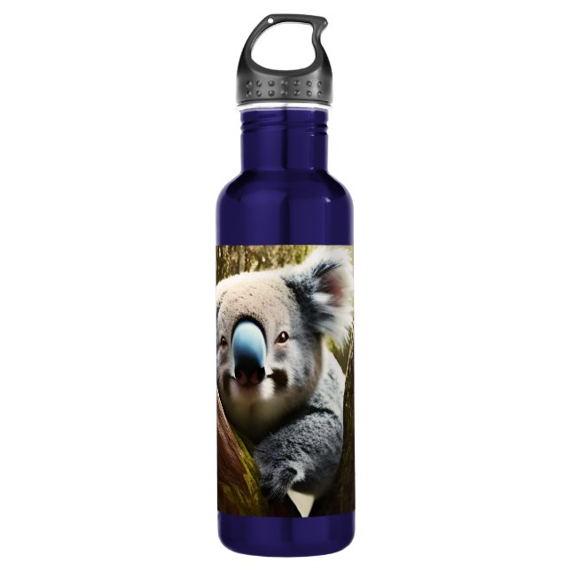 Glücklicher australischer Koala-Bär in Bäumen, Was Edelstahlflasche (Vorderseite)