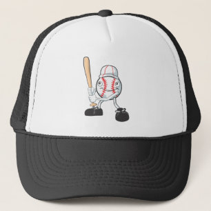 Glücklicher Baseball-Spieler Truckerkappe