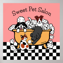Glücklicher Bath Time Black Labrador Pet Salon