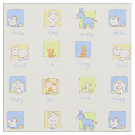 Glücklicher Bauernhof Stoff