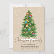 glücklicher Baum - Weihnachtseinladung