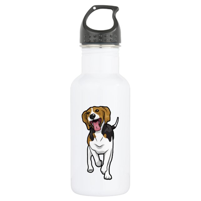 Glücklicher Beagle Trinkflasche (Vorderseite)