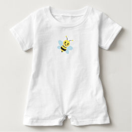 Glücklicher Bienen-Baby-Spielanzug Baby T-shirt