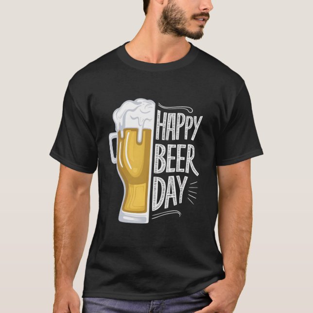 Glücklicher Biertag: Brew & You T-Shirt (Vorderseite)
