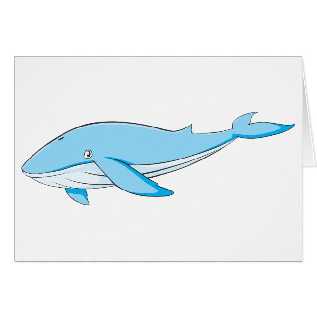 Glücklicher Blauwal (Vorderseite (Horizontal))