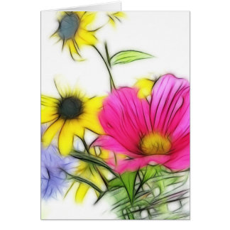 Glücklicher Blumenstrauß der Blumen