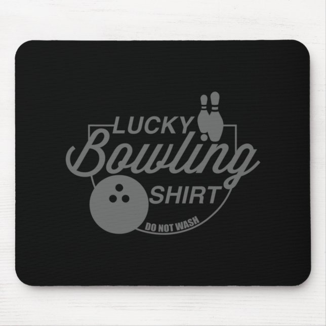 Glücklicher Bowling wascht kein Fun Zitat für Bowl Mousepad (Vorne)