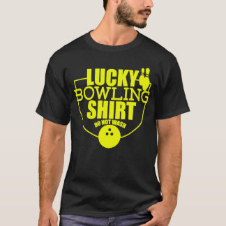 Glücklicher Bowling wischt kein Zitat für Bowler T-Shirt