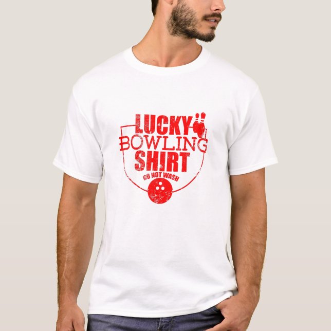 Glücklicher Bowling Zitat lustig für Bowlers T-Shirt (Vorderseite)