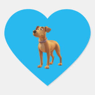 Glücklicher brauner Hund Aufkleber