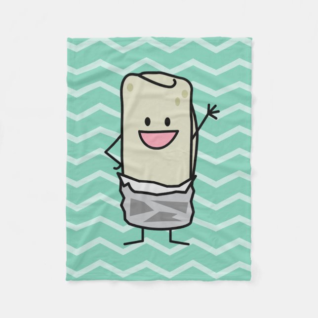 Glücklicher Burrito, der hallo aufgibt Fleecedecke (Vorderseite)