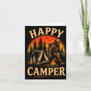 Glücklicher Camper Bigfoot Sasquatch Outdoor-Abent Karte