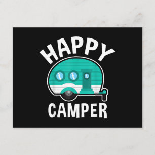 Glücklicher Camper Campingwagen Wohnwagen Lustiger Begleitkarte