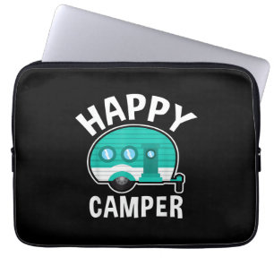 Glücklicher Camper Campingwagen Wohnwagen Lustiger Laptopschutzhülle