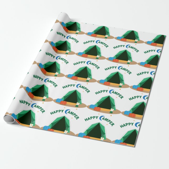 glücklicher Camper Geschenkpapier (Ungerollt)