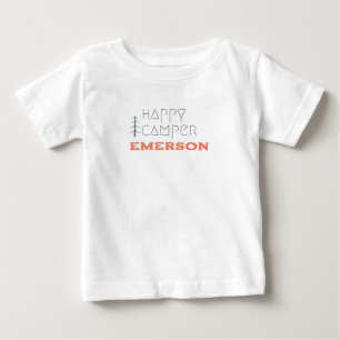 glücklicher Camper. Individuelle Name Baby T - Shi T-shirt