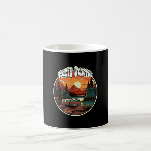 Glücklicher Camper Kaffeetasse (Mittel)