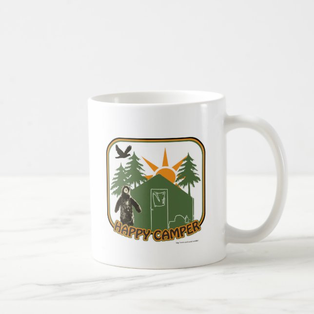 Glücklicher Camper Klassiker Kaffeetasse (Rechts)