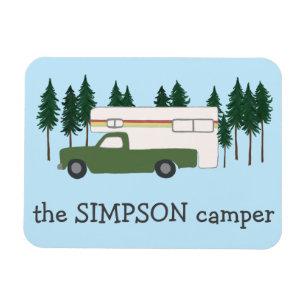 GLÜCKLICHER CAMPER LKW Camping RVing Wohnmobil Bäu Magnet